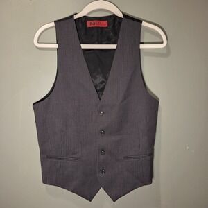 Jones New York 100% Wool Suit Vest Pinstripe, Men's Size S, Gray & Black